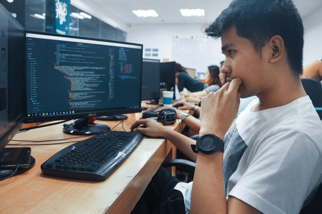 interactive coding game on screen