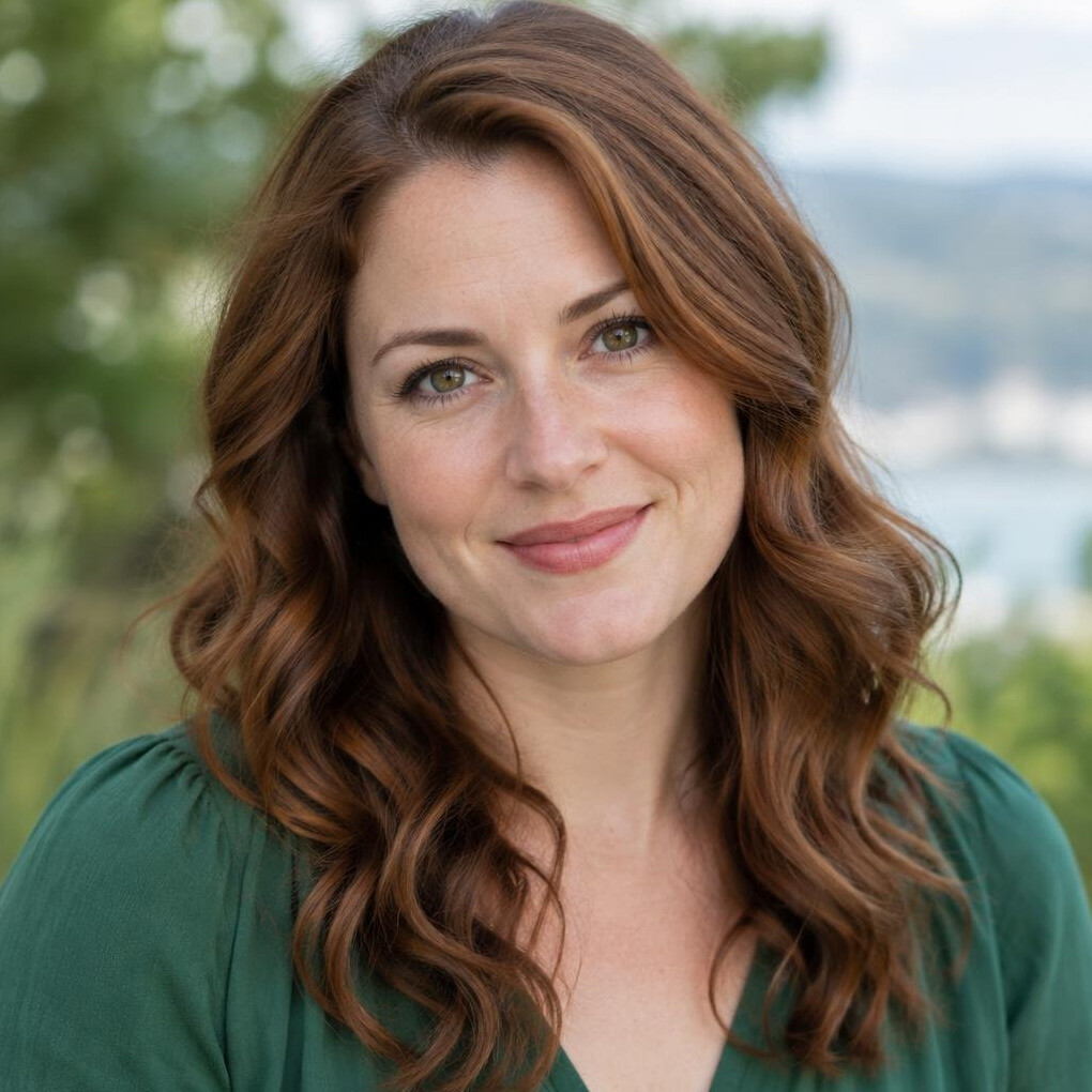 Portrait of a woman with a gentle smile